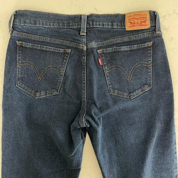 Levi's Casual 414 Relaxed Straight Leg 5 Pocket Dk Wash Denim Jeans Blue Sz 29 - Picture 7 of 9